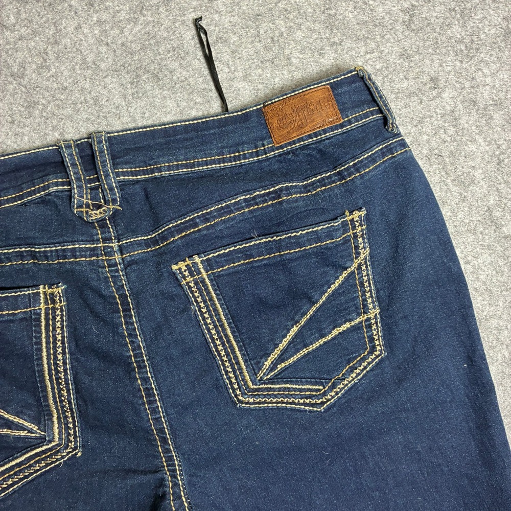 Y2K Myth Of Jade Womens 18W 36x32 Bootcut Jeans Dark Wash Blue Stretch Denim - Picture 6 of 8